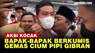 Momen Gibran Dicium Bapak Bapak Berkumis saat Acara Relawan Jokowi di GBK