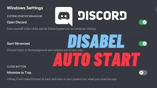 How to Disable Discord on Startup Windows 10 / windows 11