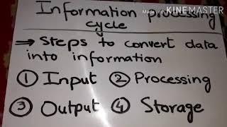 INTRODUCTION TO COMPUTER || Information Processing Cycle