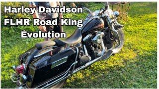 Мини обзор, чемпионский Нarley Davidson FLHR Road King на прямотоках, карбюратор S&S, Evolution.