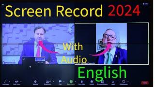 how to screen record zoom meeting with audio  (2024 English)