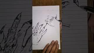 Sukuna Speed drawing #animedrawing #jujutsukaisen #shorts