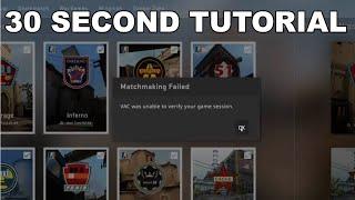 vac was uanable to verify your game session | 30 second fix| * 2021*