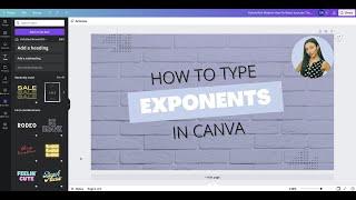 How to Type Exponents and Subscripts in Canva