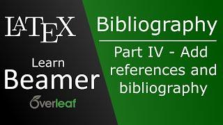References and bibliography - Part 4 - Beamer LaTeX course