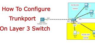 How To Configure Trunk Port on Multilayer Switch in Packet Tracer