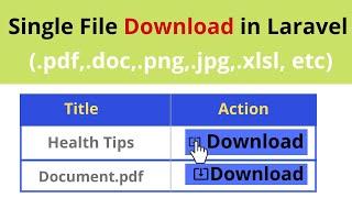 How to Download Single File in Laravel