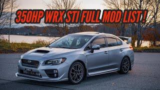 350 HP Subaru WRX STI MOD LIST OVERVIEW !