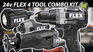 $399 24v FLEX 4 Tool Combo Kit Unboxing/Test