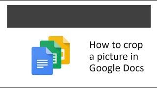 How to crop a picture in Google Docs | How to crop an image in Google Docs | Crop button Google Docs