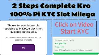 Pi Network KYC Update | Pi Network KYC Slot Not Available | Pi Network KYC Solution