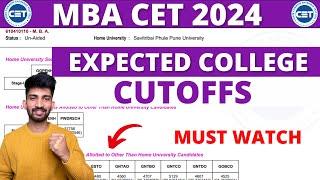 MBA CET Expected College Cutoffs 2024 | MBA CET Cutoffs 2024