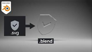 Tutorial Blender 3.5 Rendering 2D Icons as 3D Objects in Blender | Import SVG | From SVG to 3D