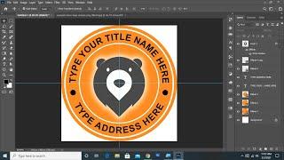 Text Circle Logo Design in Adobe Photoshop 2021 !