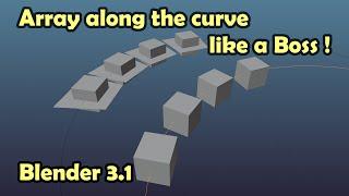 Array objects along the curve without distortion Like a Boss in Blender 3.1