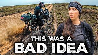 Motorcycling to a lodge that's too difficult for most bikers to reach, causing them to quit S2-E24