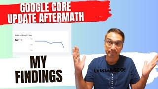 Google Core Algorithm Update August 2023 Aftermath