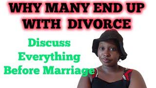 Discuss This Before Marriage to avoid Divorce.