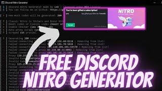 Discord nitro generator 2021 working 100%!