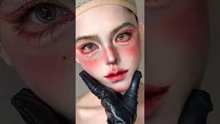 It is a beautiful doll sharing makeup with oil painting style cos makeup oil painting style doll