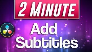 How to Add Subtitles Tutorial |  Davinci Resolve 16
