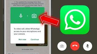 To video call allow WhatsApp access to your microphone and camera