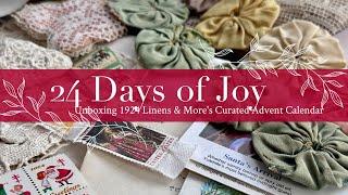 24 Days of Joy: Unboxing 1924 Linens & More's Curated Advent Calendar