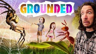 ADLEY and NiKO shrink TiNY    Surviving Backyard Bugs, Ants, & Spiders! fun bug game Grounded