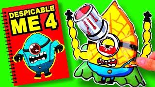 Making Despicable Me 4 Game Book (+Mega Minion Jerry Squishy)슈퍼배드4(판타스틱4 Squishy)Mi Villano Favorito