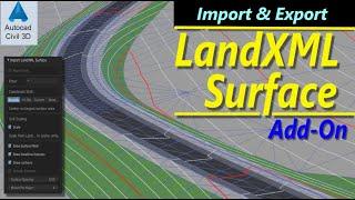 How To Import And Export Landxml File In AutoCAD Civil 3d|Create Surface With LandxmlFile In Civil3d