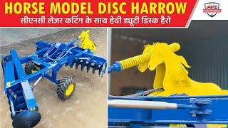 Horse Model Disc Harrow by Sadhu Implements | Heavy-Duty Farming Equipment for Soil Preparation