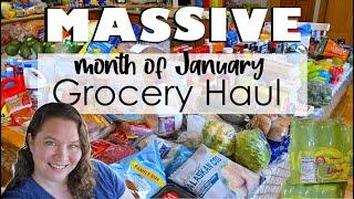 MASSIVE Grocery HAUL over $1,000 January Monthly Haul! WATCH what our family buys for one month.