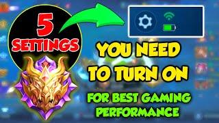 5 SETTINGS in Mobile Legends You Need To TURN ON For Best Gaming Performance 2022 (Updated)