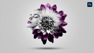 Create a Flower Face Photo Effect in Photoshop.