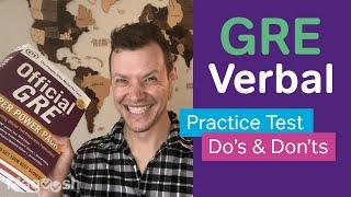 8 Quick Do's and Don'ts of the GRE Verbal Practice Test