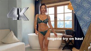 4K LINGERIE Try on haul Luxforty zoom on