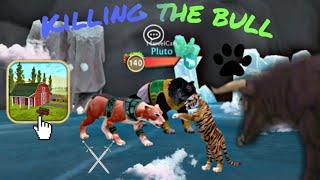 Wildcraft: Killing the BULL with friend and helping me LVL UP! :)