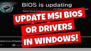 Easy Update Drivers & BIOS With MSI Center For MSI Motherboards