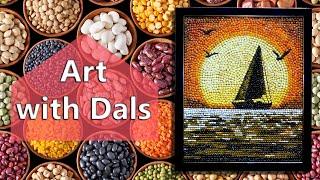 DIY Art Projects / Easy Mosaic Art with Beans / Painting Tutorial For Beginners Step By Step