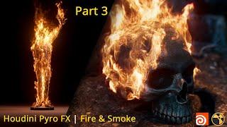 Pyro FX in Houdini Tutorial, Part 03 | Realistic Fire & Smoke | For Beginner