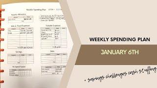 Weekly Spending Plan | Cash Planning | $305