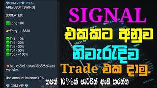 Signal එකකට නිවැරැදිව  trade  කරන්නෙ මෙහෙමයි. | Binance Future Trading | Chavi de mel