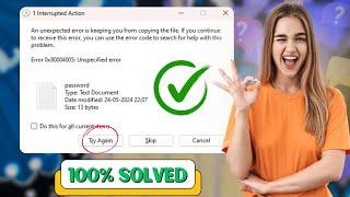 Unexpected Error is Keeping You from Copying File | How to Solve Copy Paste Error in Windows 10/11