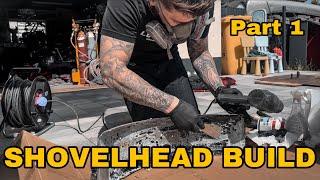 Harley Shovelhead Build Teil 1, Garagen vlog,, die sissybar muss fertig werden.