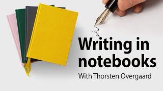 "Writing in notebooks" by photographer and author Thorsten Overgaard (not a word about Leica)