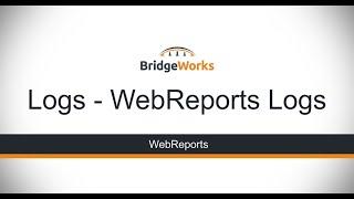 WebReports - WebReports Logs