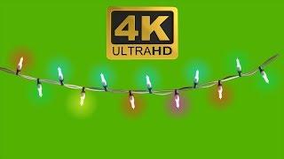 Christmas Lights Effects - Green Screen Animation 4K