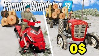 Start with $0 in winter on No Man's Land - Farming Simulator 22 