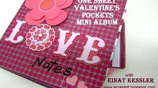 One Sheet Valentine's Pockets Mini Album