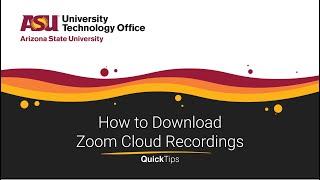 How to Download Zoom Cloud Recordings